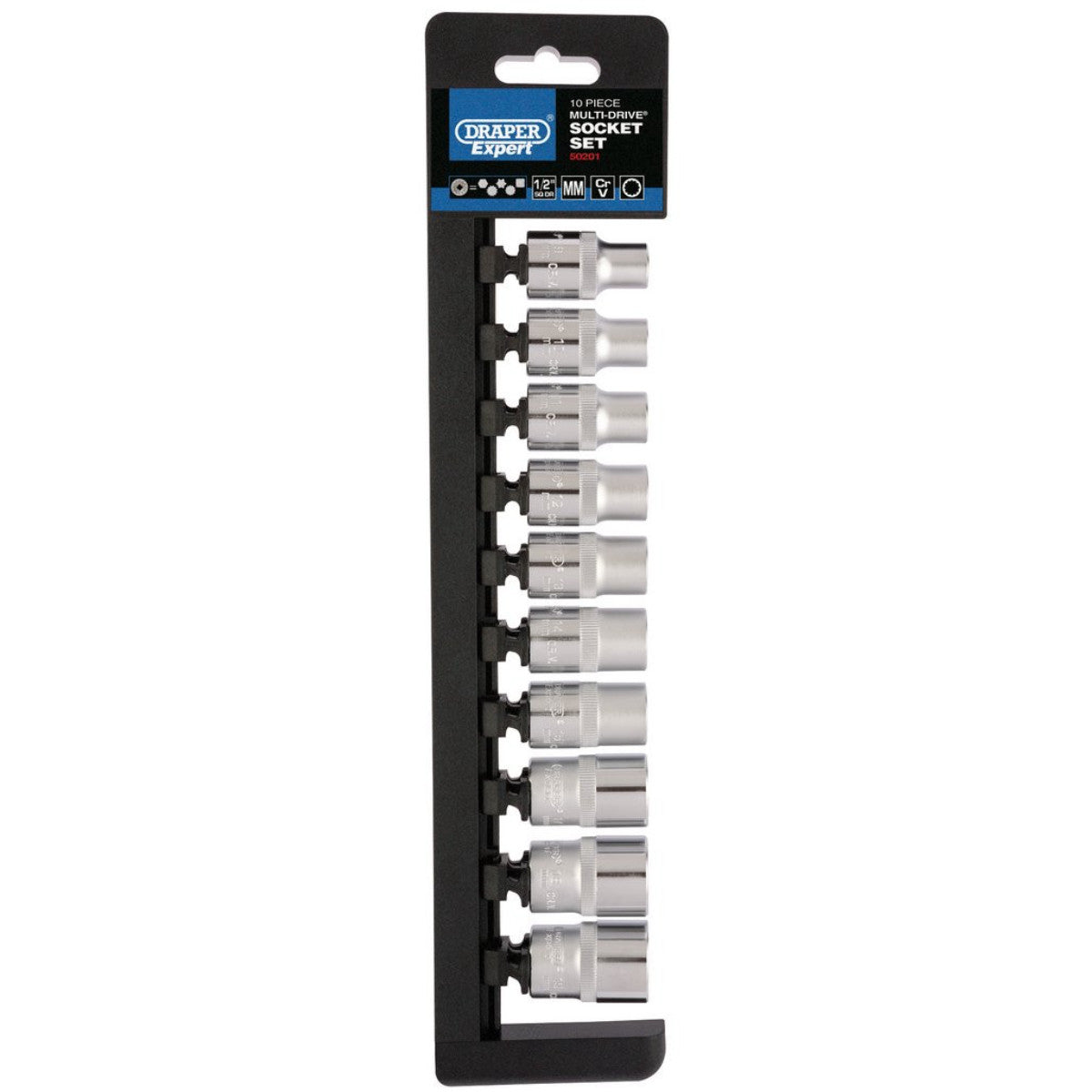 Draper Expert Multi-Drive Socket Set, 1/2" Sq. Dr. (10 Piece) 50201