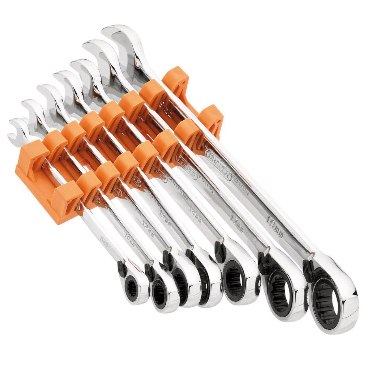 Draper HI-TORQ Metric Reversible Ratcheting Combination Spanner Set (7 Piece) 51179