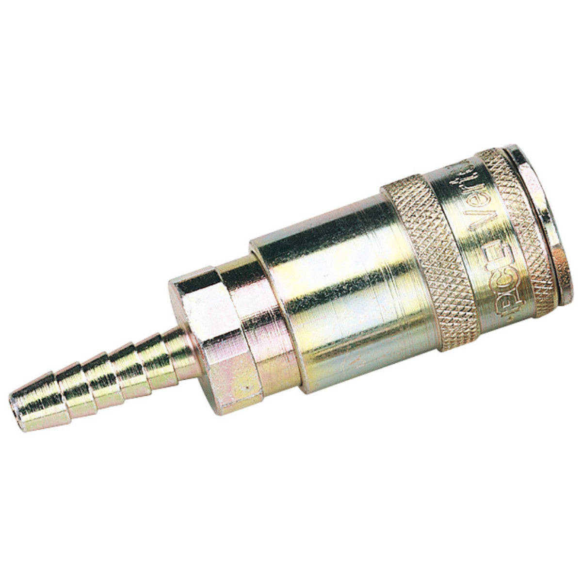 Draper 1/4" Bore Vertex Air Line Coupling with Tailpiece (Sold Loose) 51412