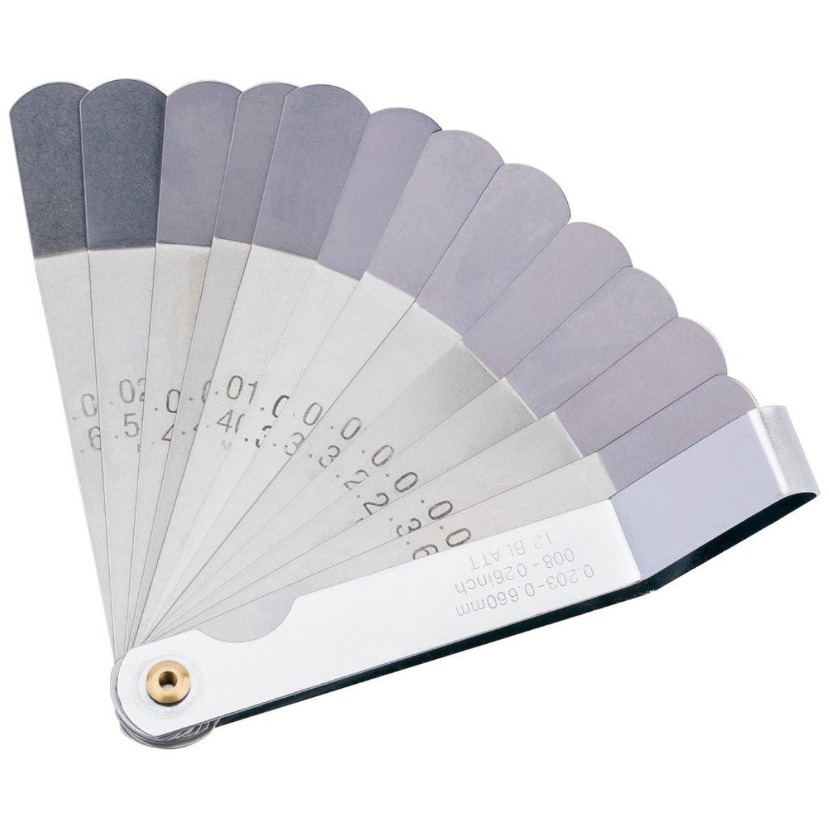 Draper 12 Blade Metric and Imperial Angled Tappet Gauge 51729