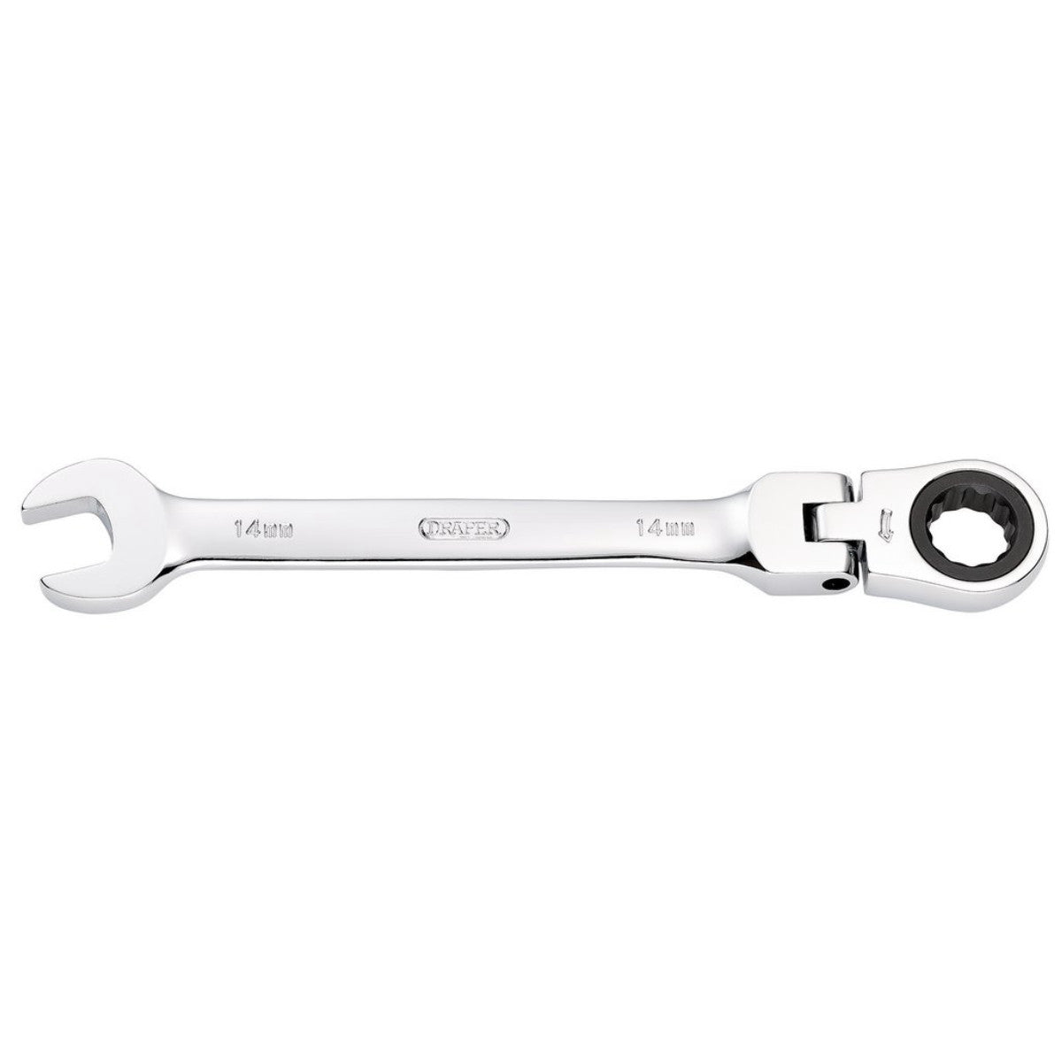 Draper HI-TORQ Metric Flexible Head Ratcheting Combination Spanner, 14mm 52016