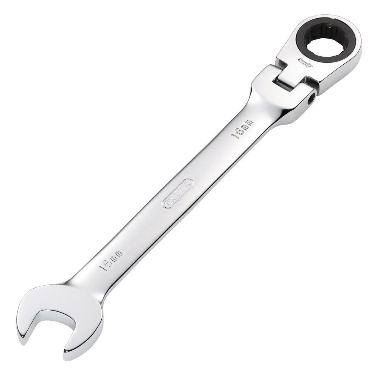 Draper HI-TORQ Metric Flexible Head Ratcheting Combination Spanner, 16mm 52018