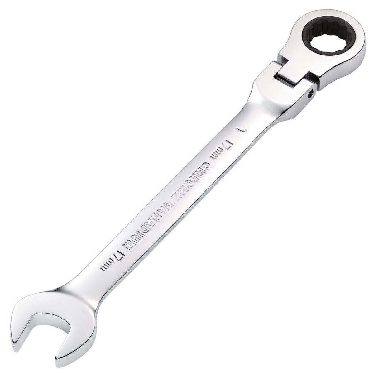 Draper HI-TORQ Metric Flexible Head Ratcheting Combination Spanner, 17mm 52019