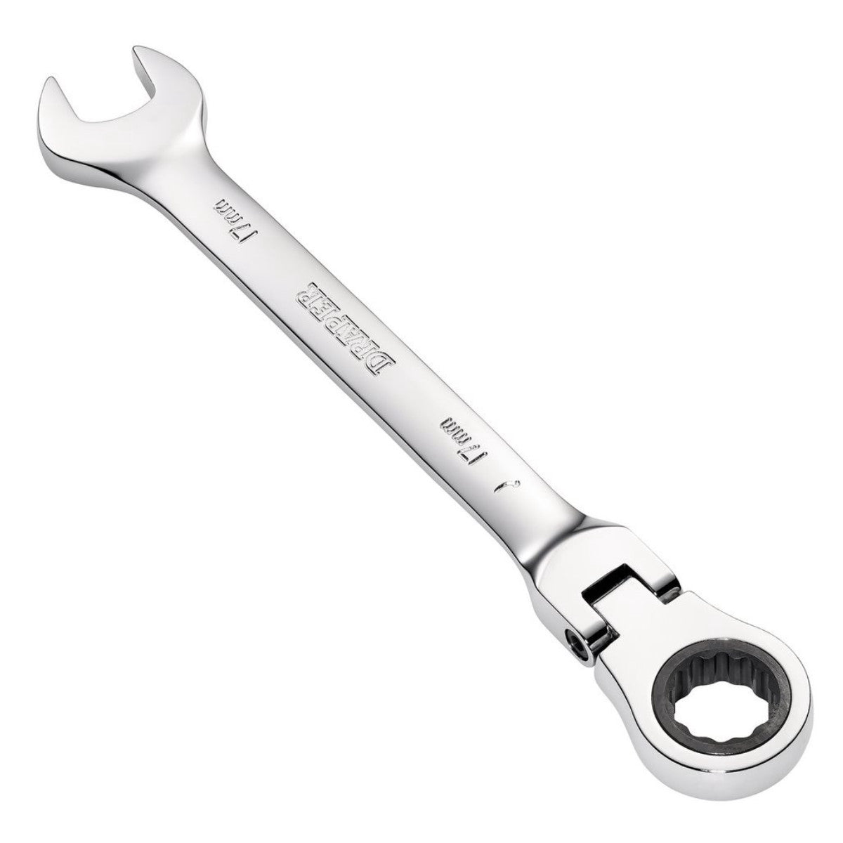 Draper HI-TORQ Metric Flexible Head Ratcheting Combination Spanner, 17mm 52019
