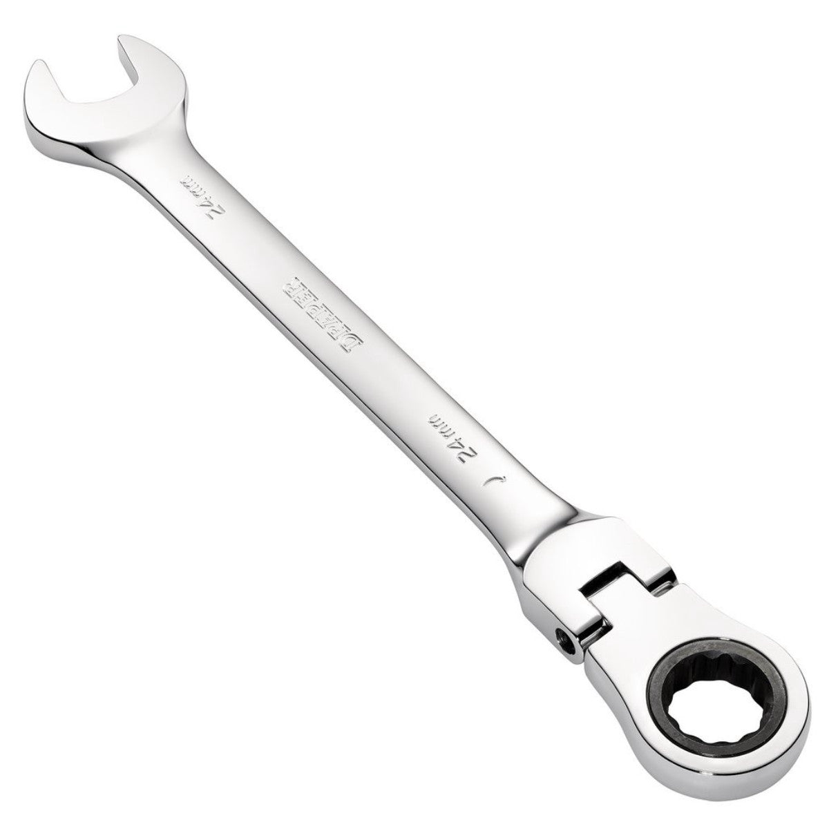 Draper HI-TORQ Metric Flexible Head Ratcheting Combination Spanner, 24mm 52025