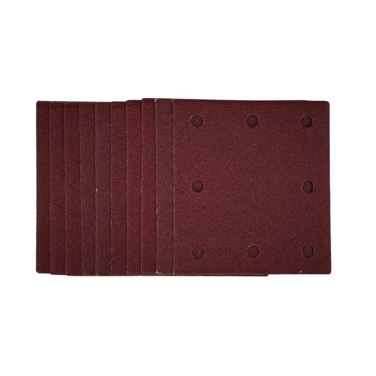 Draper 1/4 Sanding Sheets with Hook and Loop, 115 x 105mm, 80 Grit (Pack of 10) 52390