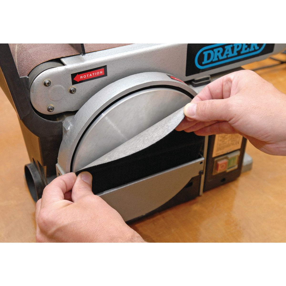 Draper Self-Adhesive Hook and Eye Backed Backing Pad, 200mm 52612