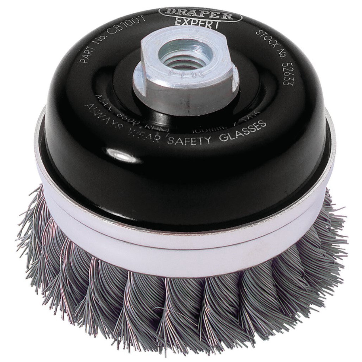 Draper Expert Steel Twist Knot Wire Cup Brush, 100mm, M14 52633