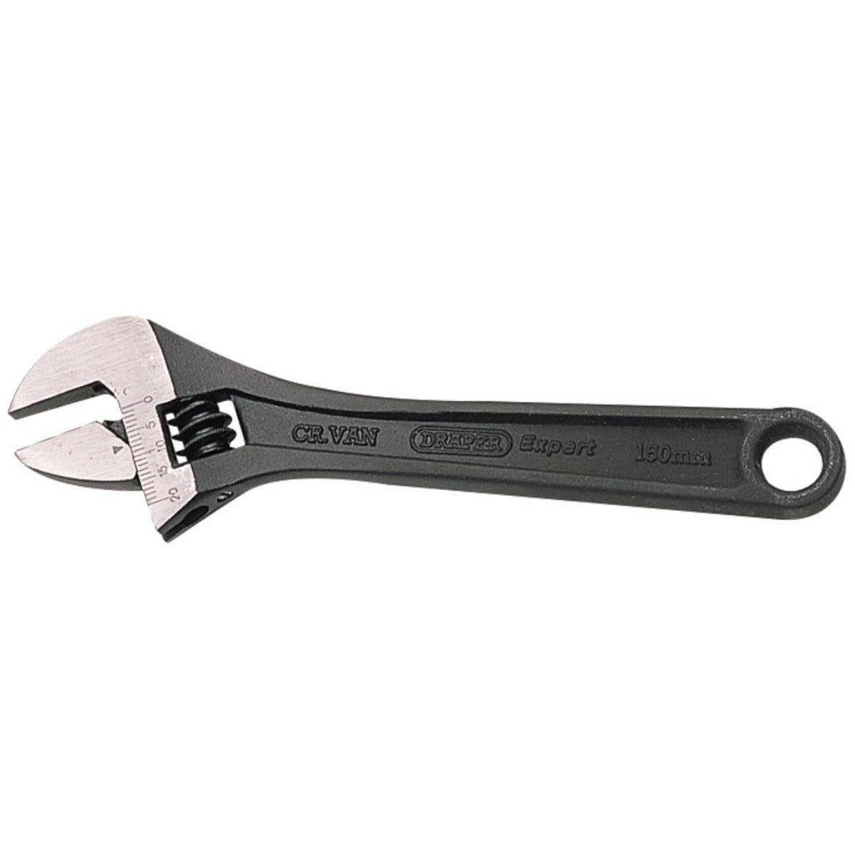 Draper Expert Crescent-Type Adjustable Wrench with Phosphate Finish, 150mm, 24mm 52679