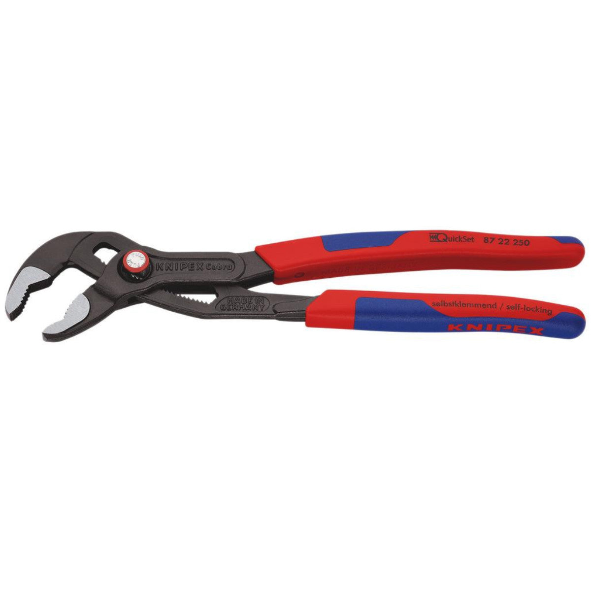 Knipex 87 22 250 SB Cobra QuickSet High-Tech Water Pump Pliers, 250mm 53953