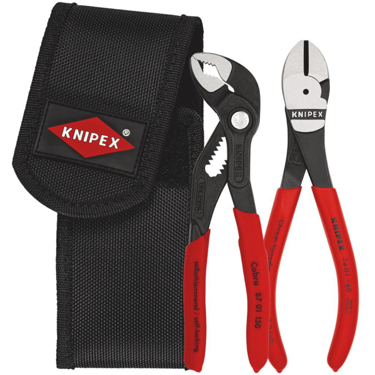 Knipex 00 20 72 V02 Mini Pliers Set In Belt Tool Pouch 54230