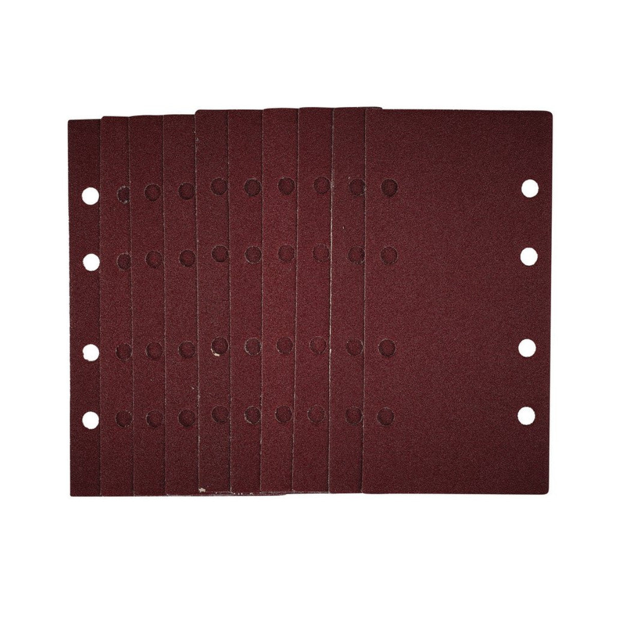 Draper 1/3 Sanding Sheets with Hook and Loop, 93 x 190mm, 80 Grit (Pack of 10) 54851