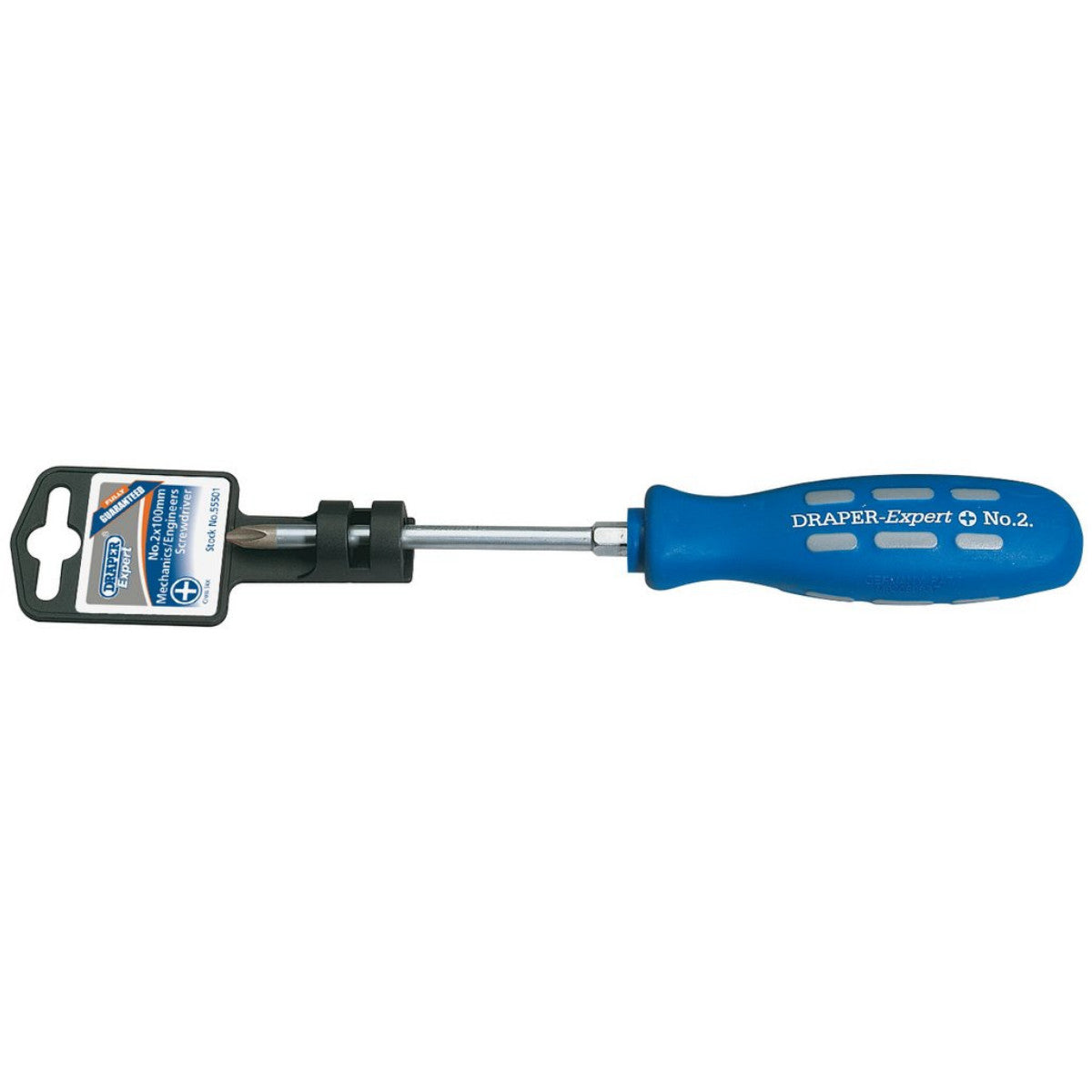 Draper Expert Cross Slot Mechanics Screwdriver, No.2 x 100mm 55501