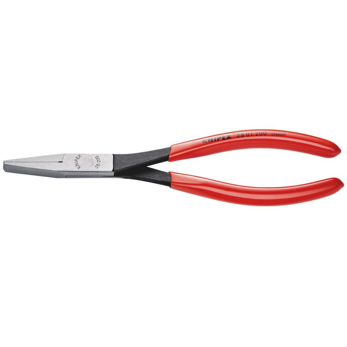 Knipex 28 01 200 Long Reach Needle Nose Pliers plastic coated black atramentized, 200mm 56041