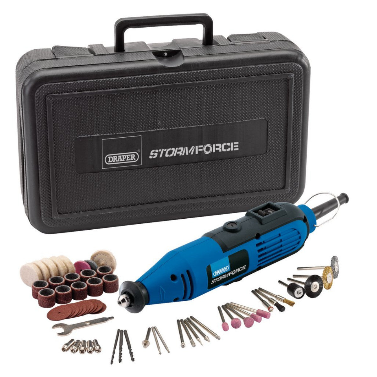 Draper 230V Rotary Multi-Tool Kit, 135W (57 Piece) 58307