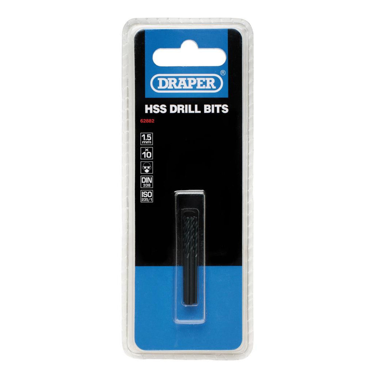 Draper HSS Twist Drill Bits, 1.5 x 40mm (Pack of 10) 62882