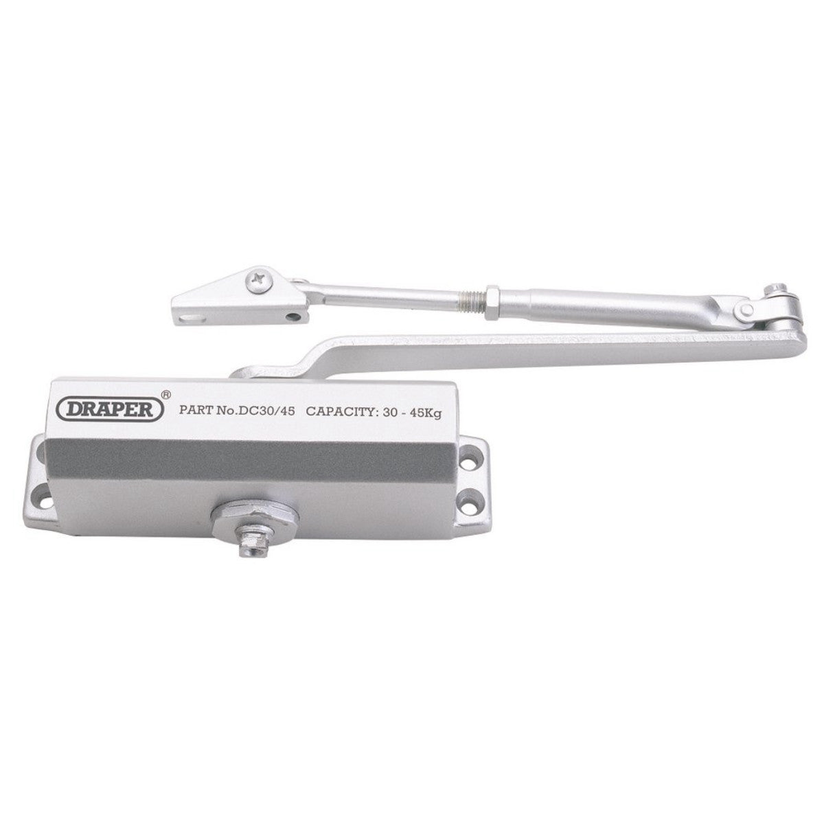Draper Adjustable Automatic Door Closer for Doors Between 25kg and 45kg 62893