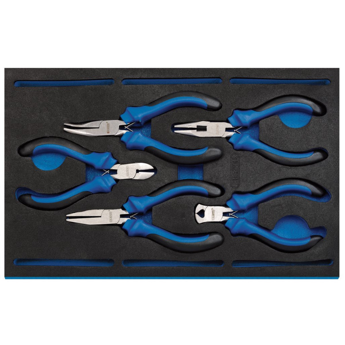 Draper Precision Plier Set in 1/4 Drawer EVA Insert Tray (5 Piece) 63215