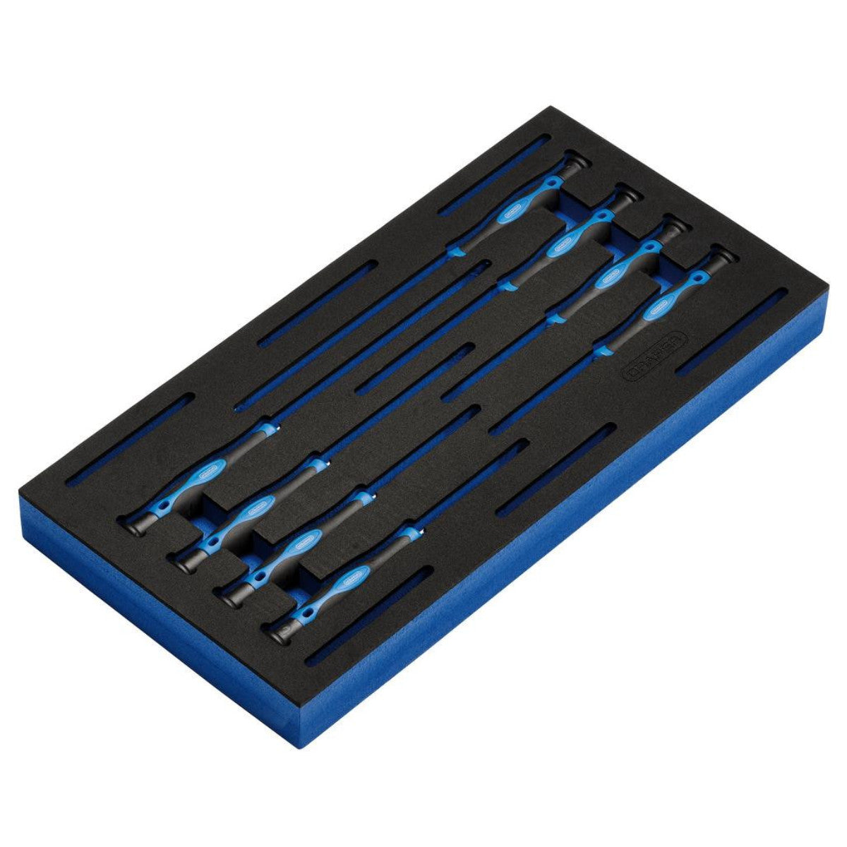 Draper Extra Long Precision Screwdriver Set in 1/4 Drawer EVA Insert Tray (8 Piece) 63399