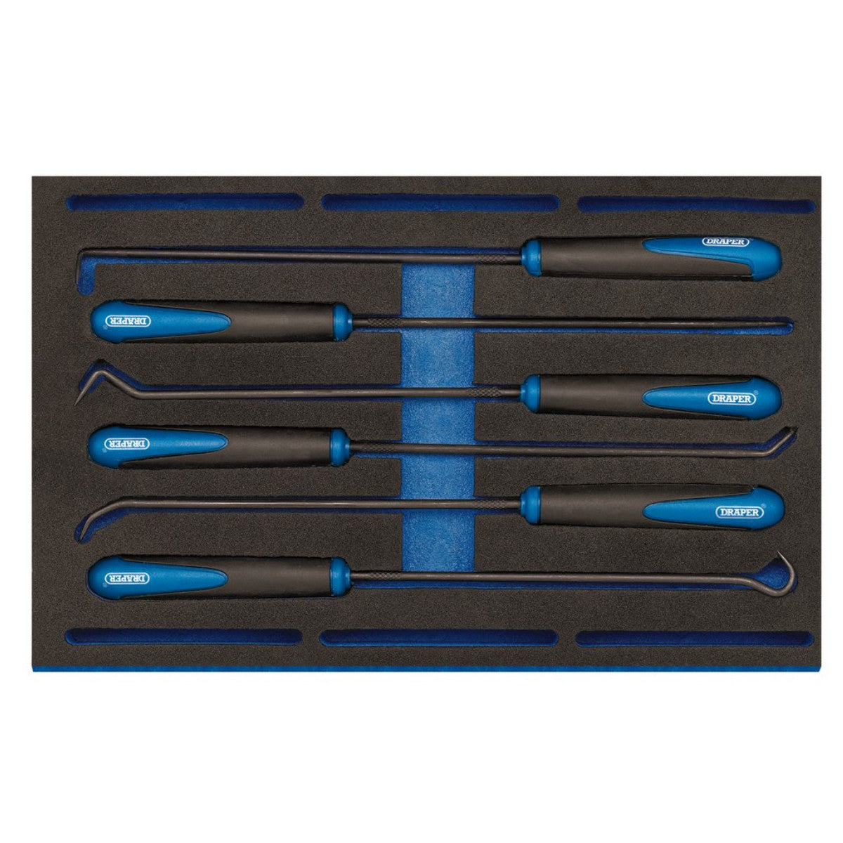 Draper Long Reach Hook and Pick Set in 1/4 Drawer EVA Insert Tray (6 Piece) 63494