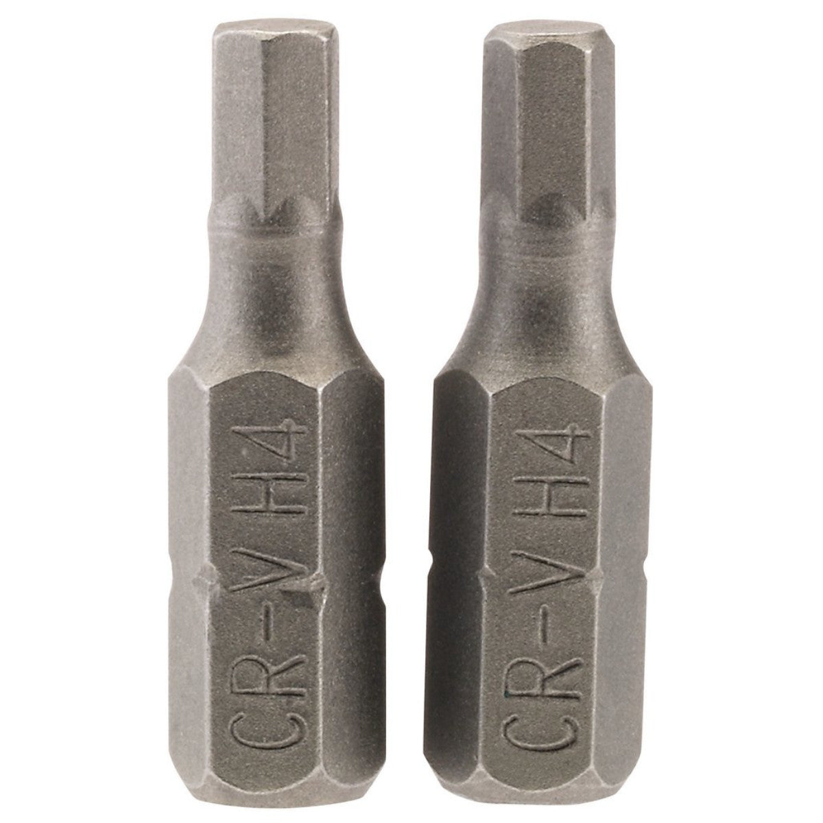Draper Hexagonal Insert Bit, 4mm, 1/4" Hex, 25mm Long (Pack of 2) 63982