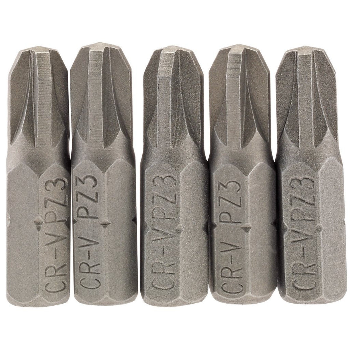 Draper PZ Type Insert Bit, 1/4" Hex, 25mm Long, No.3 (Pack of 5) 64016
