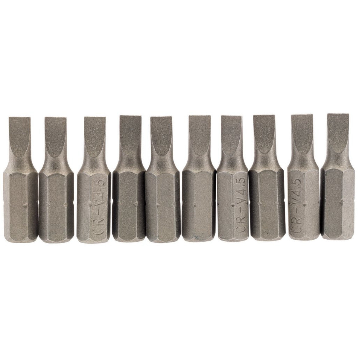 Draper Plain Slot Insert Bit, 4.5mm, 1/4" Hex, 25mm Long (Pack of 10) 64027