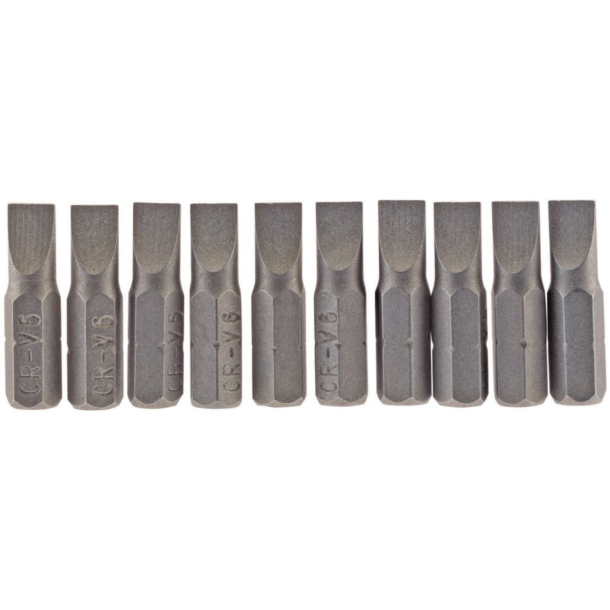 Draper Plain Slot Insert Bit, 6mm, 1/4" Hex, 25mm Long (Pack of 10) 64031