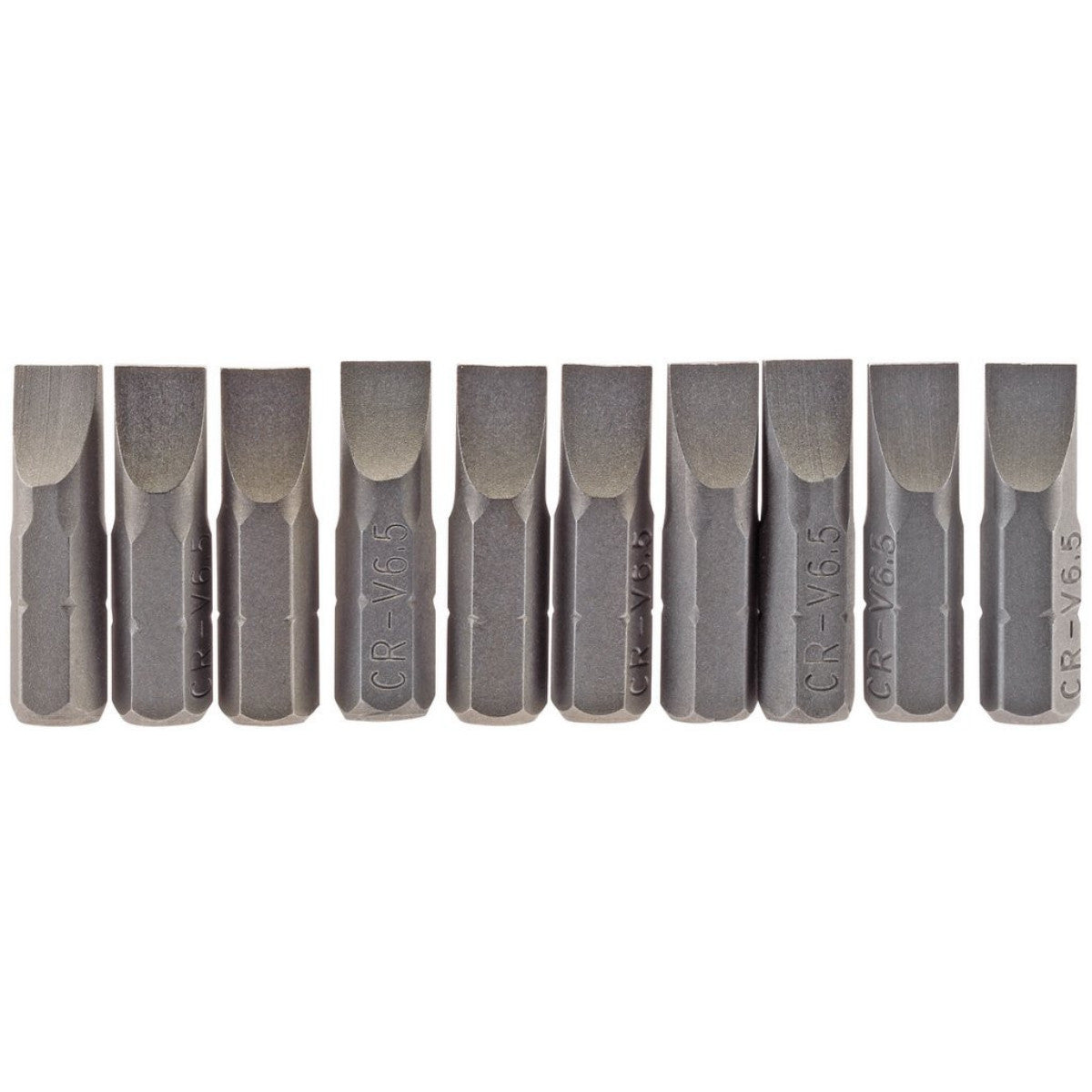 Draper Plain Slot Insert Bit, 6.5mm, 1/4" Hex, 25mm Long (Pack of 10) 64034