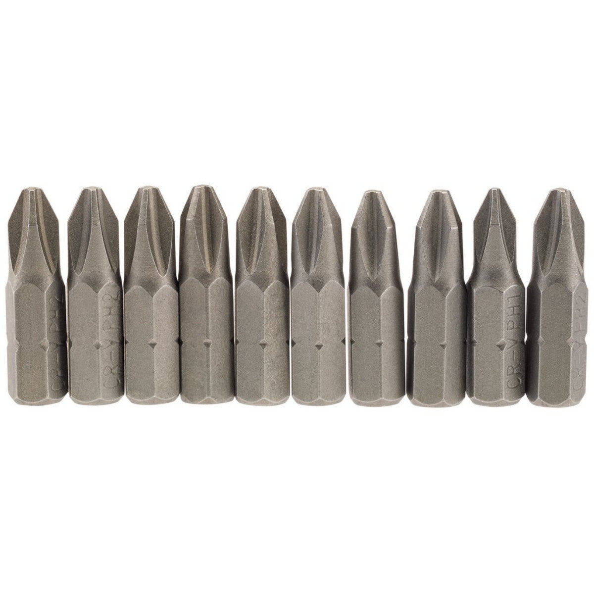 Draper Cross Slot Insert Bit, 1/4" Hex, 25mm Long, No.2 (Pack of 10) 64072