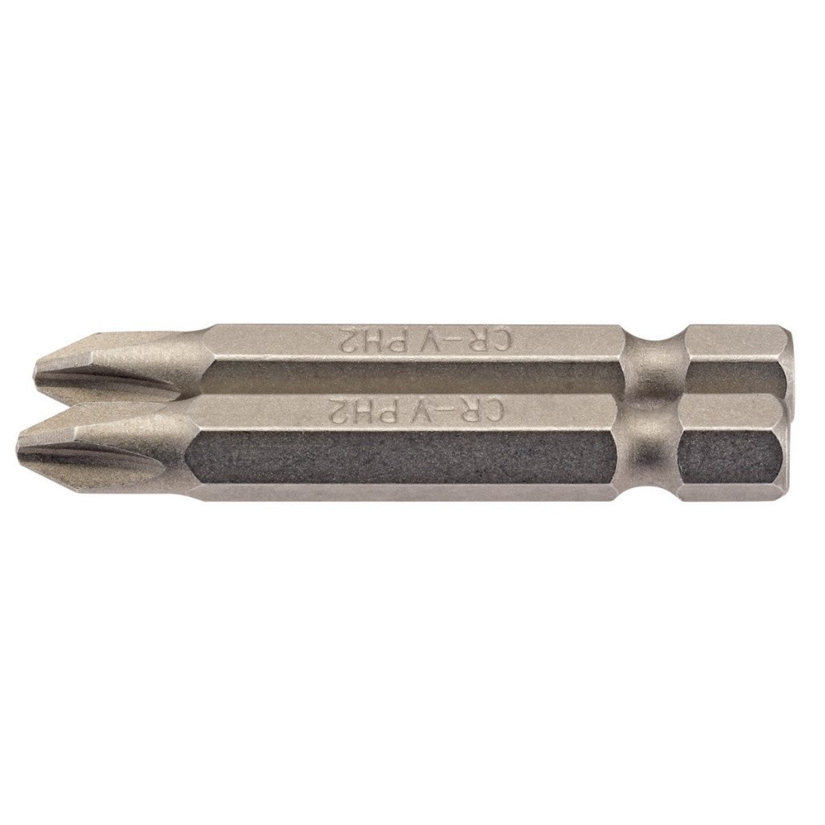 Draper Cross Slot Insert Bit, 1/4" Hex, 50mm Long, No.2 (Pack of 2) 64237