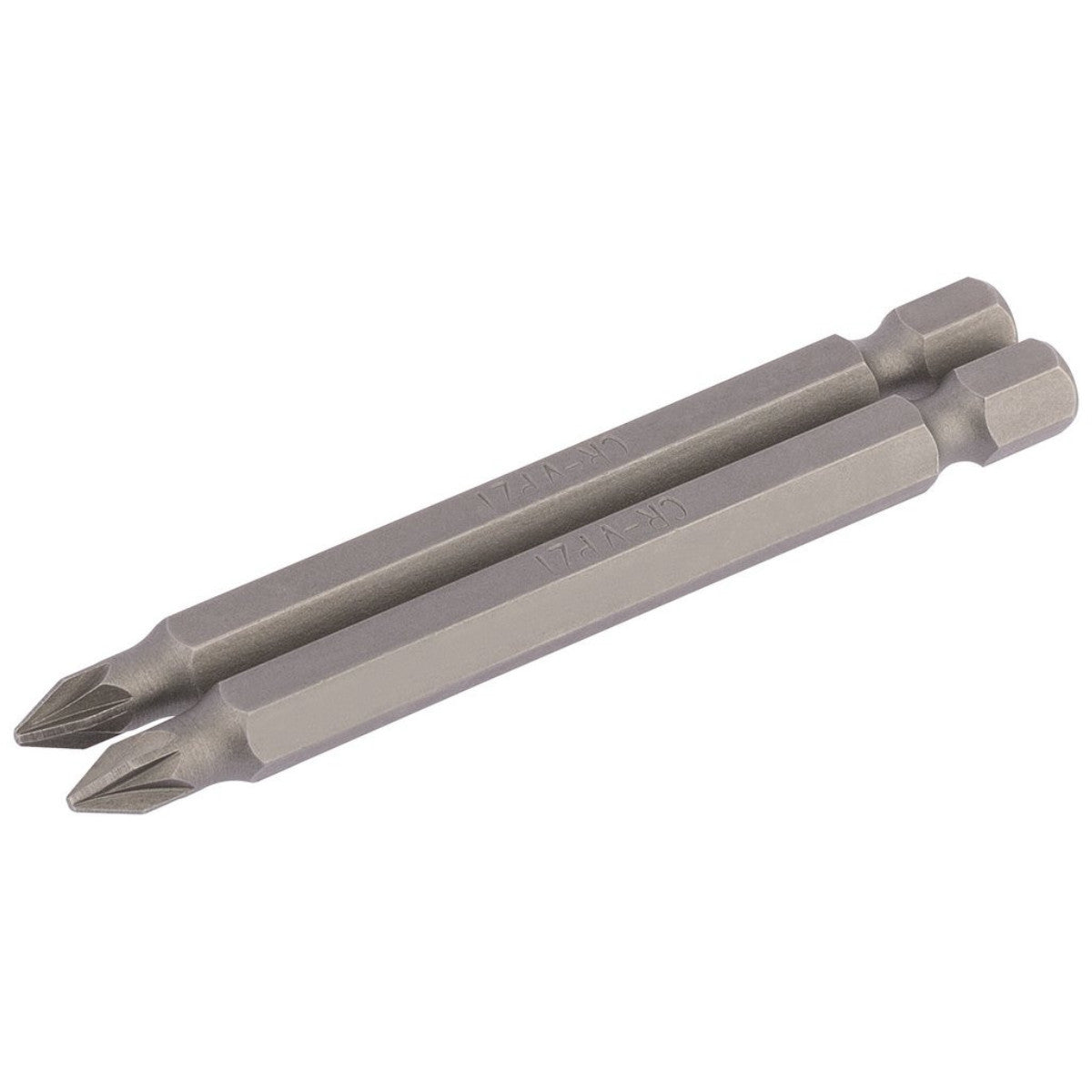 Draper PZ Type Insert Bit, 1/4" Hex, 75mm Long, No.1 (Pack of 2) 64311