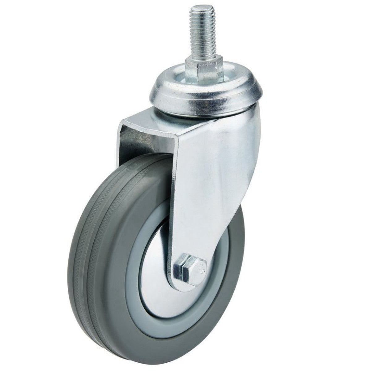 Draper Swivel Bolt Fixing Rubber Castor, 100mm Diameter, S.W.L. 80kg 65480