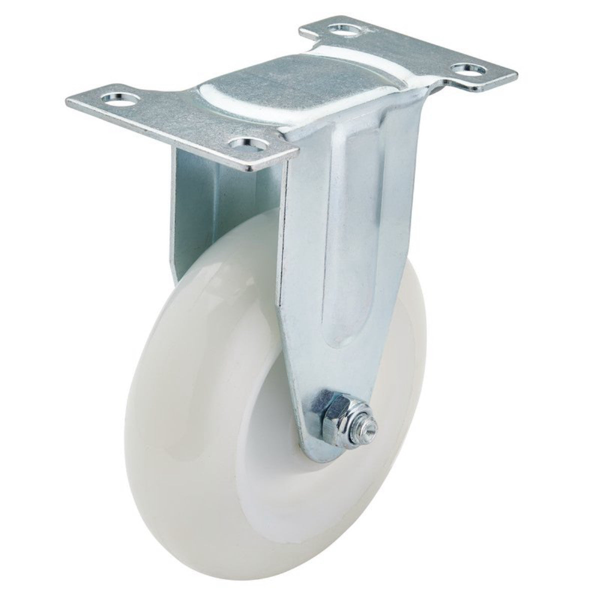 Draper Fixed Plate Fixing Nylon Wheel, 100mm Diameter, S.W.L. 125kg 65507
