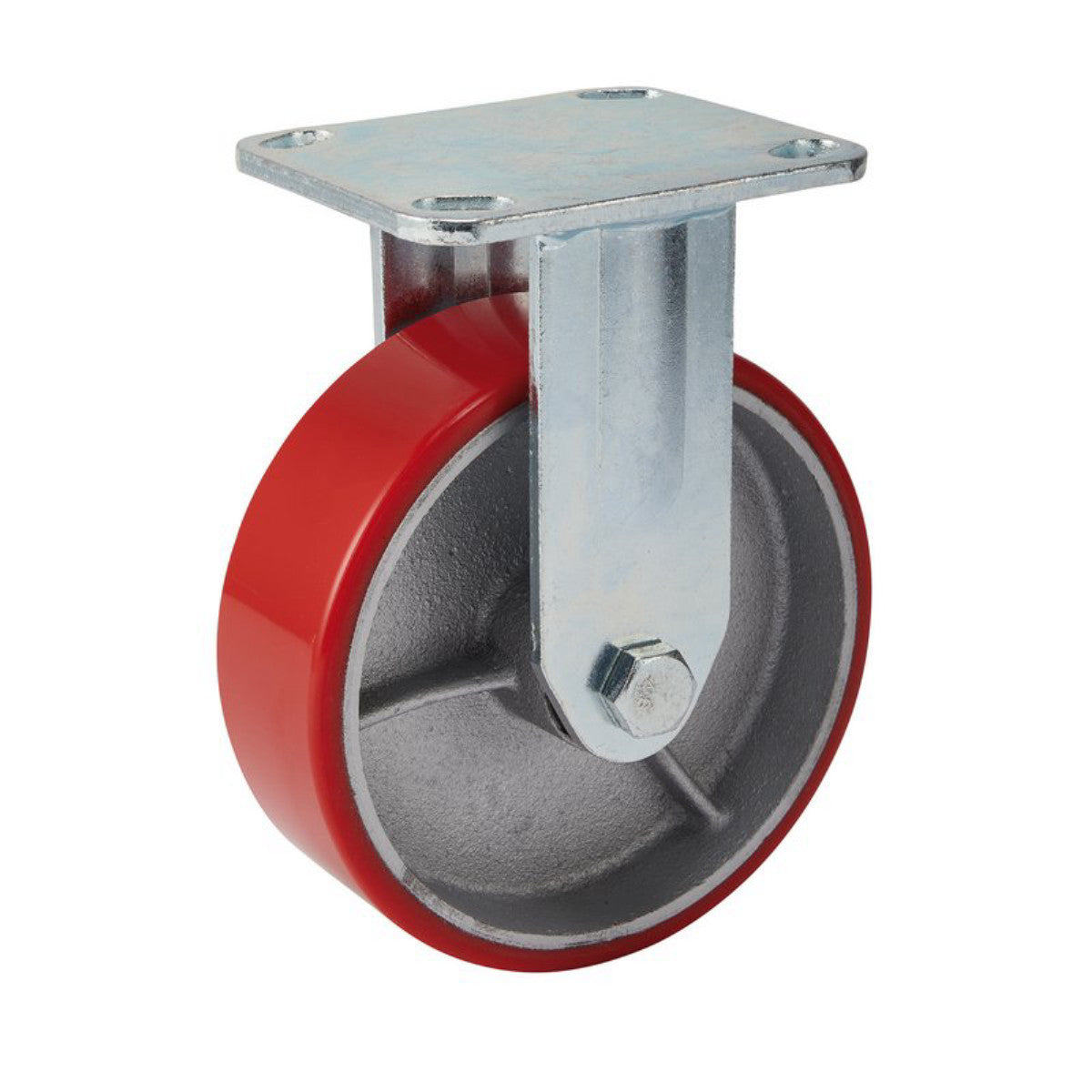 Draper Fixed Plate Fixing Heavy Duty Polyurethane Wheel, 160mm Diameter, S.W.L. 400kg 65531