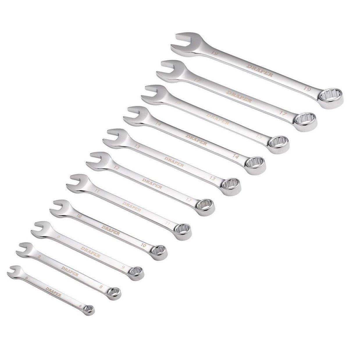 Draper HI-TORQ Metric Combination Spanner Set, 6-19mm (11 Piece) 66093
