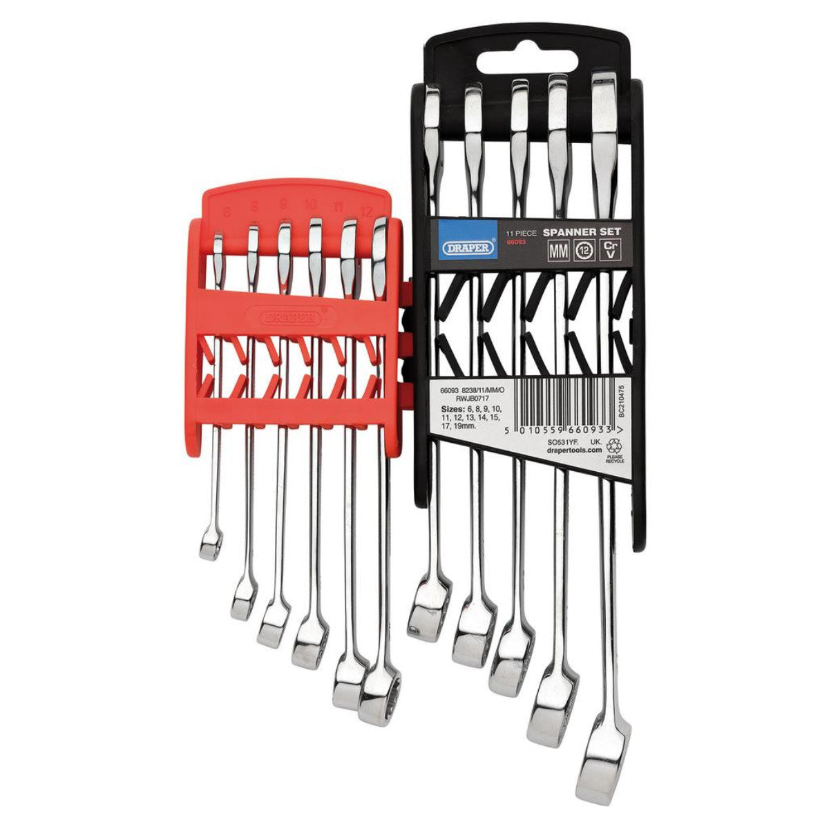 Draper HI-TORQ Metric Combination Spanner Set, 6-19mm (11 Piece) 66093