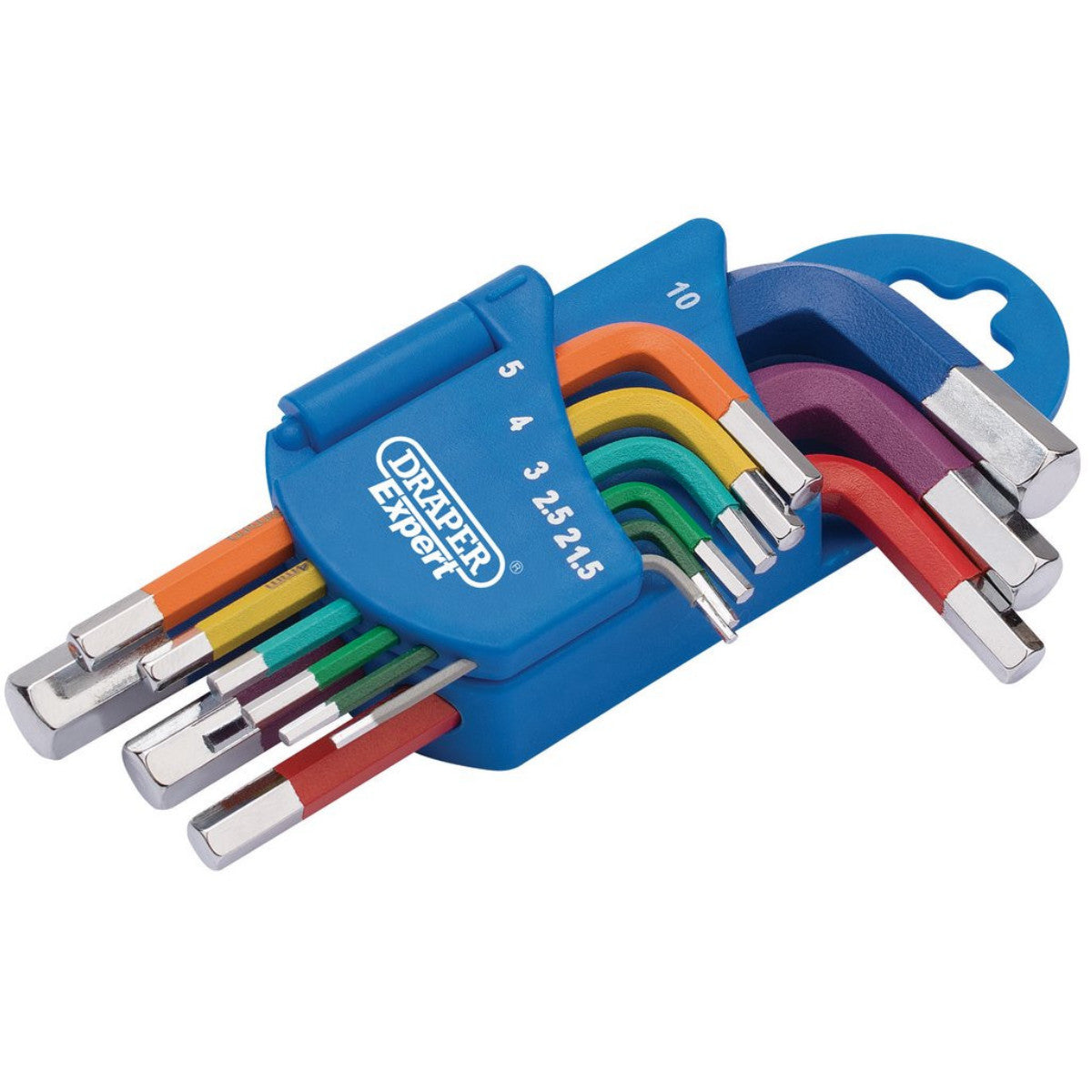Draper Expert Metric Coloured Short Arm Hex. Key Set (9 Piece) 66126