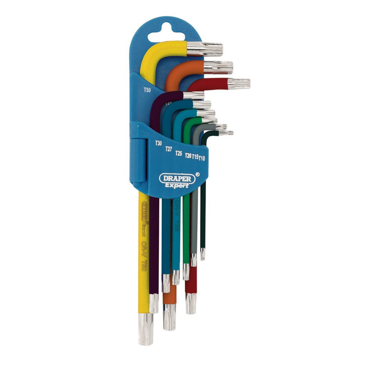 Draper Expert TX-STAR Metric Coloured Long Arm Key Set (9 Piece) 66143