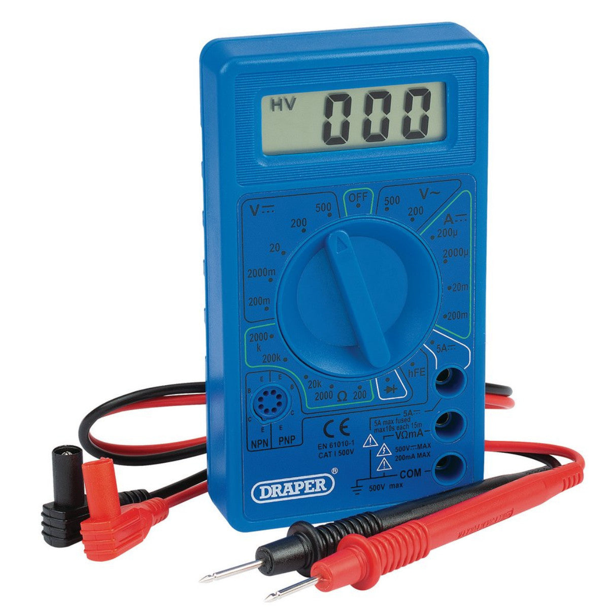 Draper Digital Multimeter, 500V, AC/DC 68476