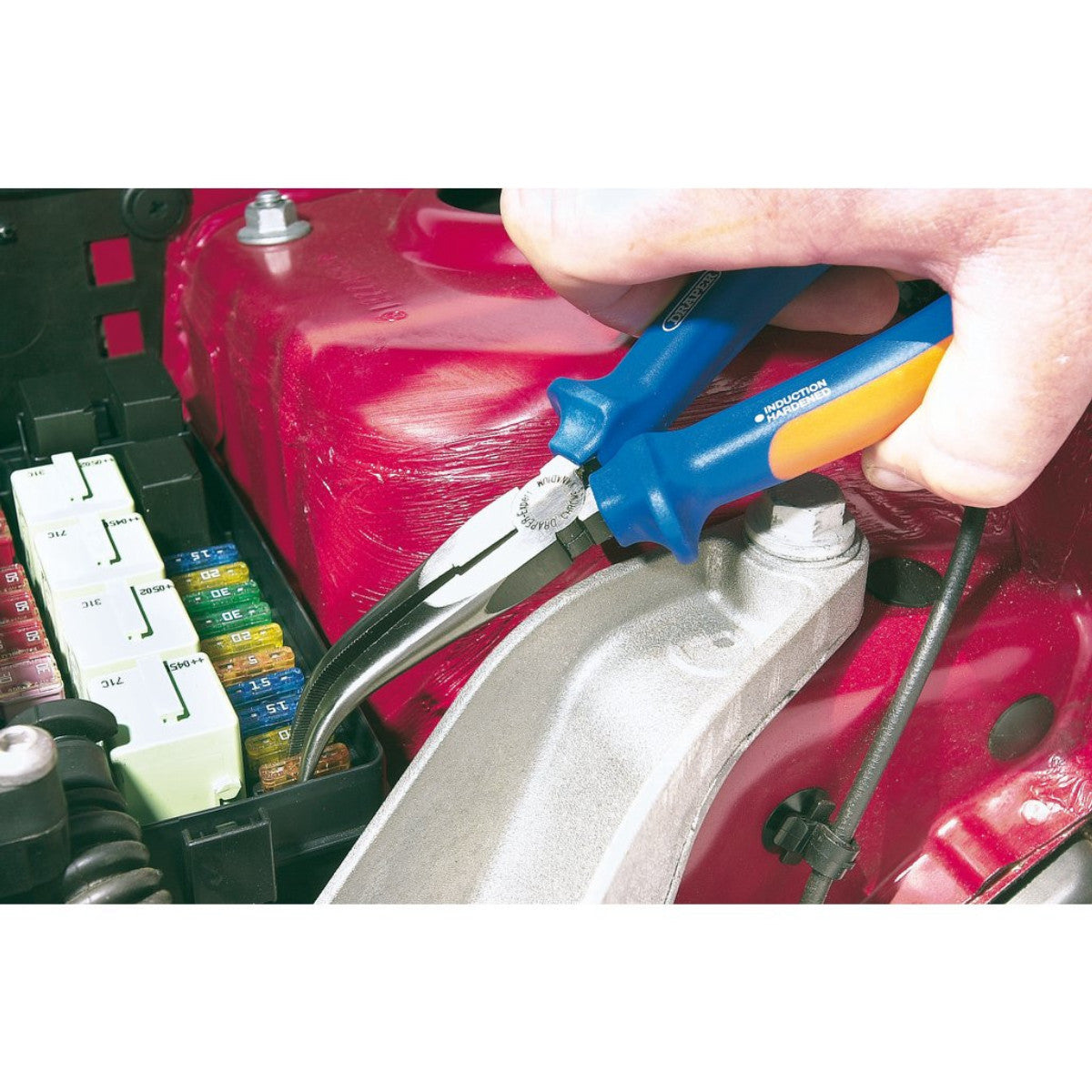 Draper Expert Heavy Duty Soft Grip Bent Nose Pliers, 200mm 68889