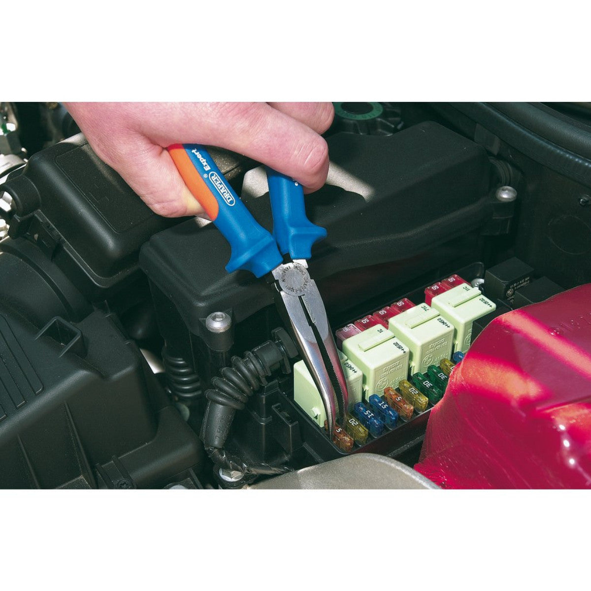 Draper Expert Heavy Duty Soft Grip Bent Nose Pliers, 200mm 68889