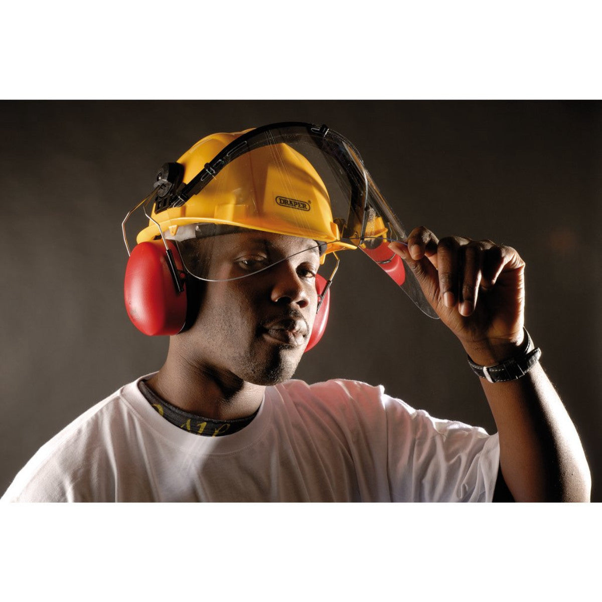 Draper Safety Helmet with Ear Muffs and Visor 69933