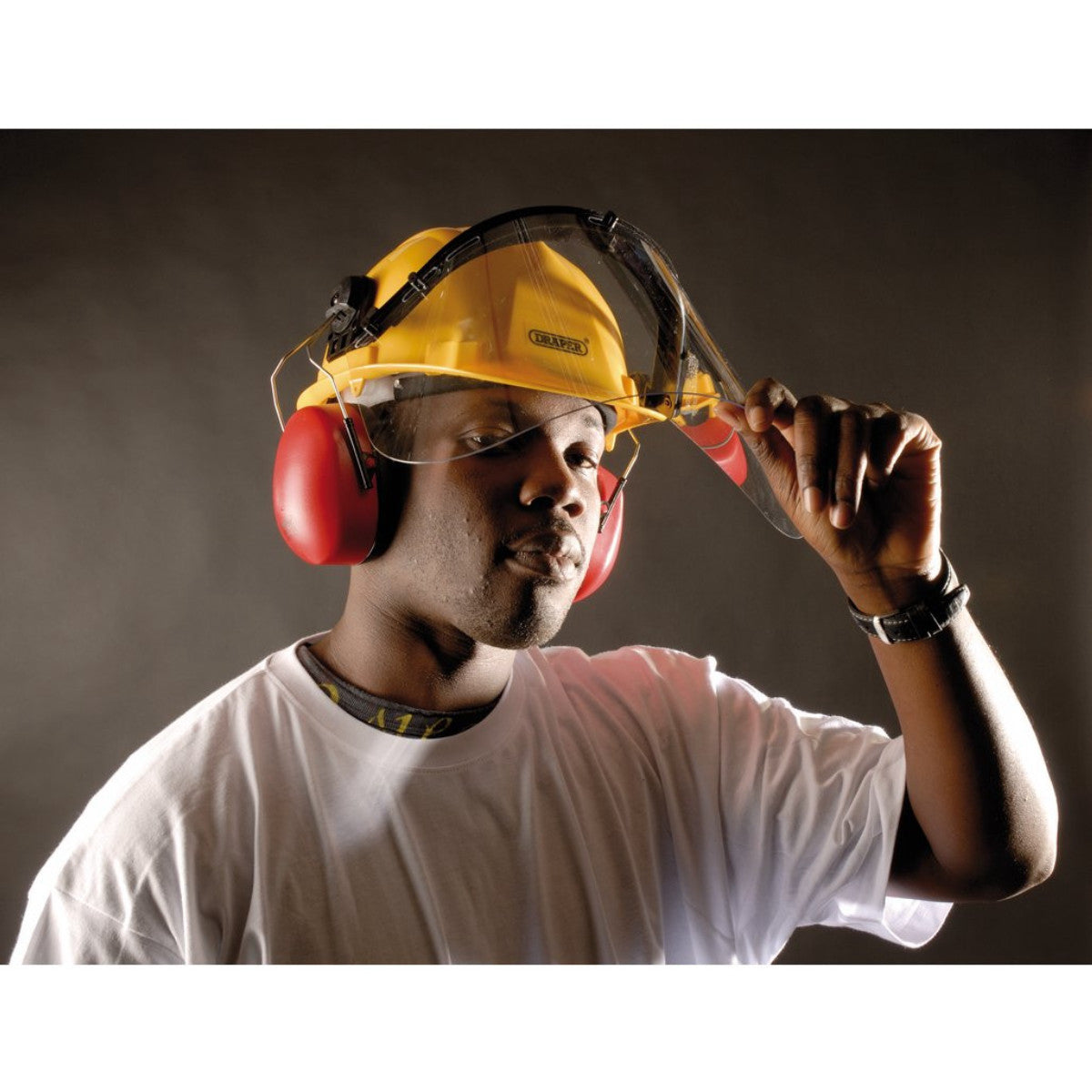Draper Safety Helmet with Ear Muffs and Visor 69933