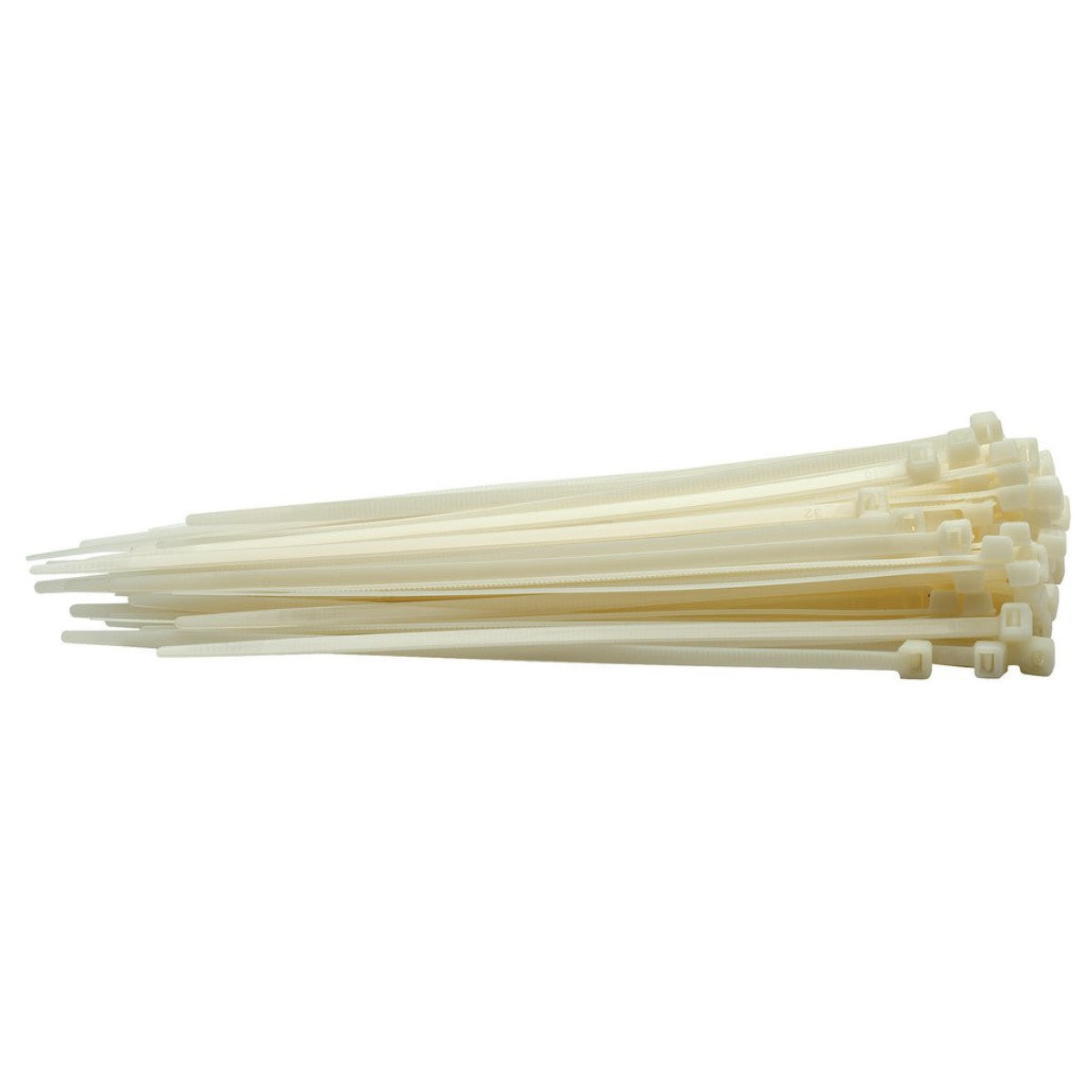 Draper Cable Ties, 4.8 x 200mm, White (Pack of 100) 70394