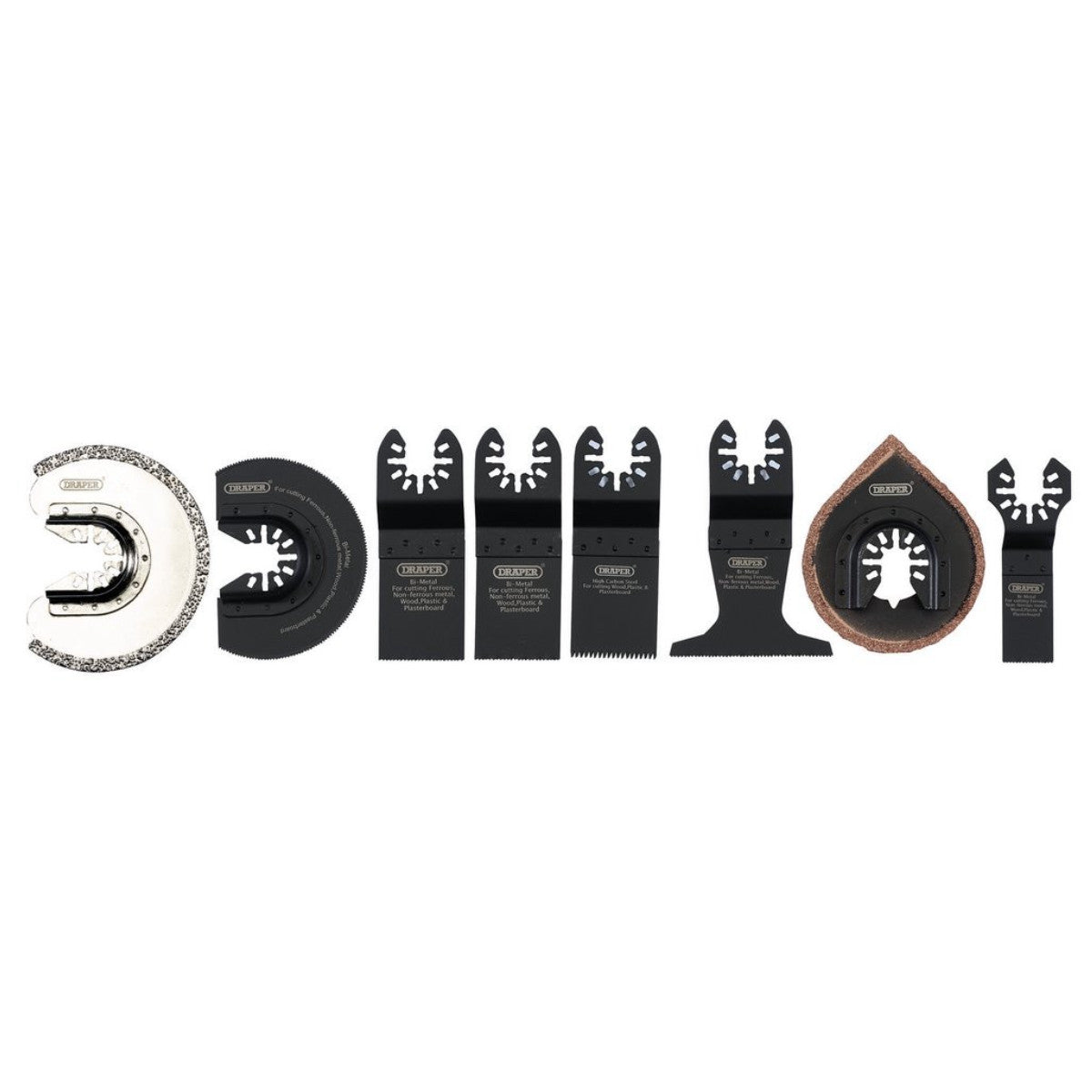 Draper Oscillating Multi-Tool Blade Set Including Ceramics (8 Piece) 70480
