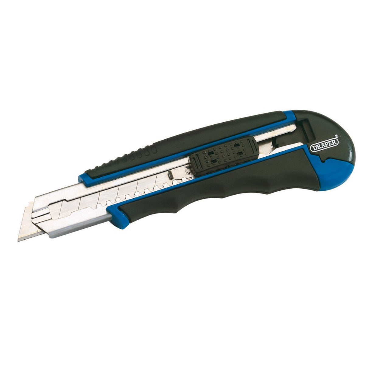 Draper Soft Grip Retractable Segment Blade Knife with 7 Segment Blade, 18mm 72144