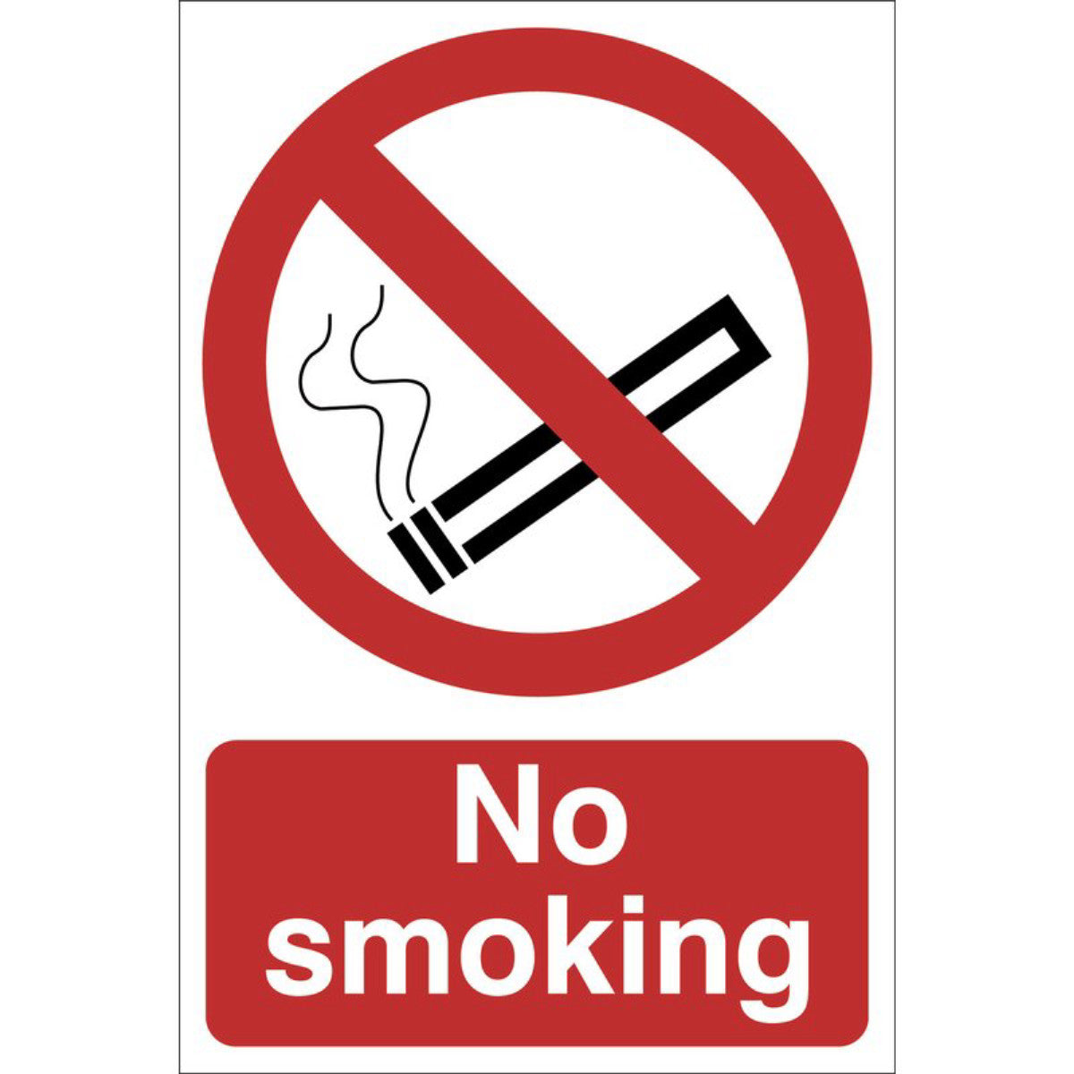 Draper No Smoking' Prohibition Sign, 400 x 600mm - Discontinued 72934