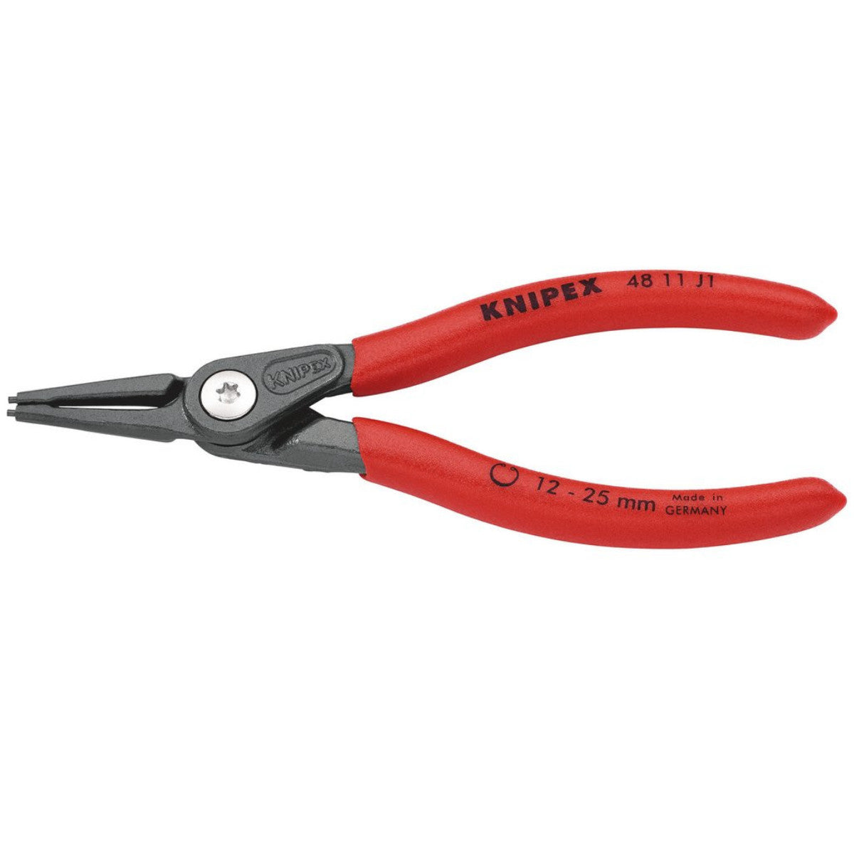 Knipex 48 11 J1 SB Precision Circlip Pliers For Internal Circlips In Bore Holes, 140mm 75078