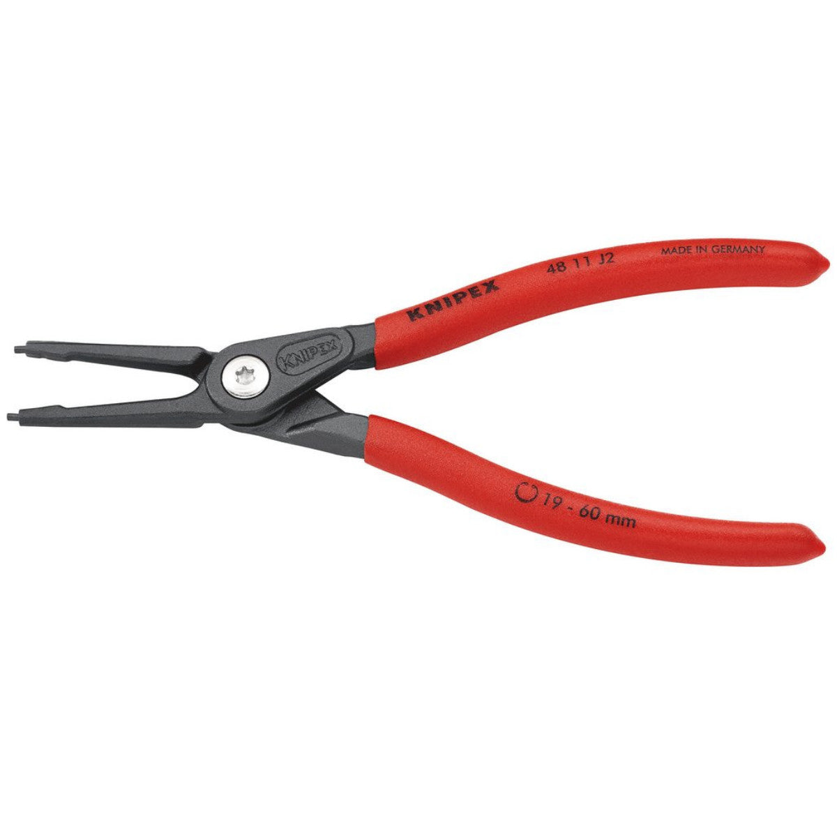 Knipex 48 11 J2 SB Precision Circlip Pliers For Internal Circlips In Bore Holes, 180mm 75079